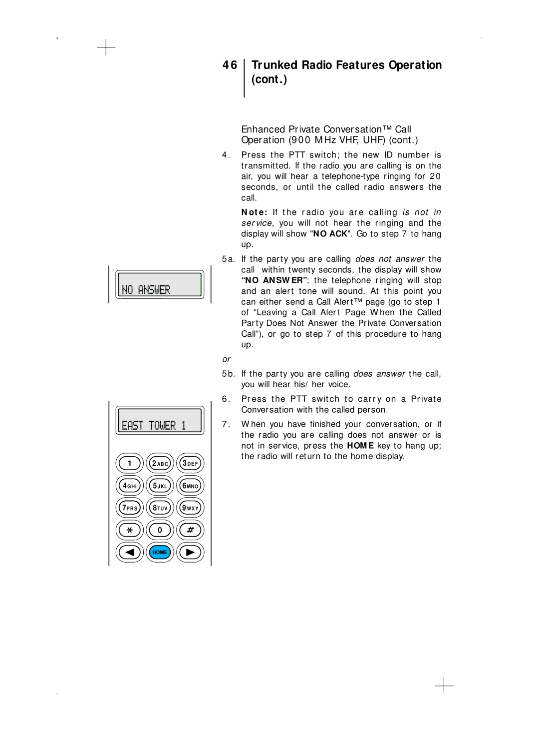 Motorola B5, B7 operating instructions Trunked Radio Features Operation 