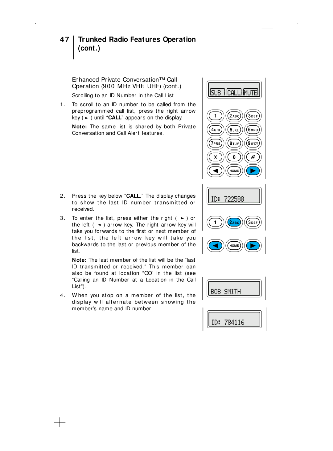 Motorola B7, B5 operating instructions Trunked Radio Features Operation 