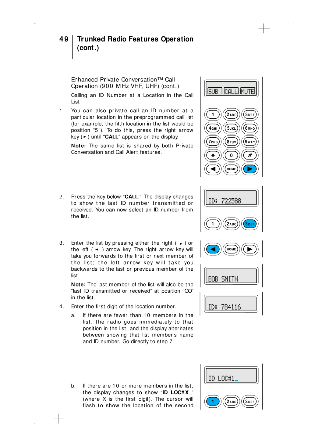 Motorola B7, B5 operating instructions Trunked Radio Features Operation 