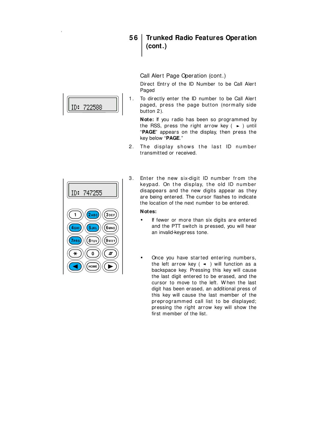 Motorola B5, B7 operating instructions B C 