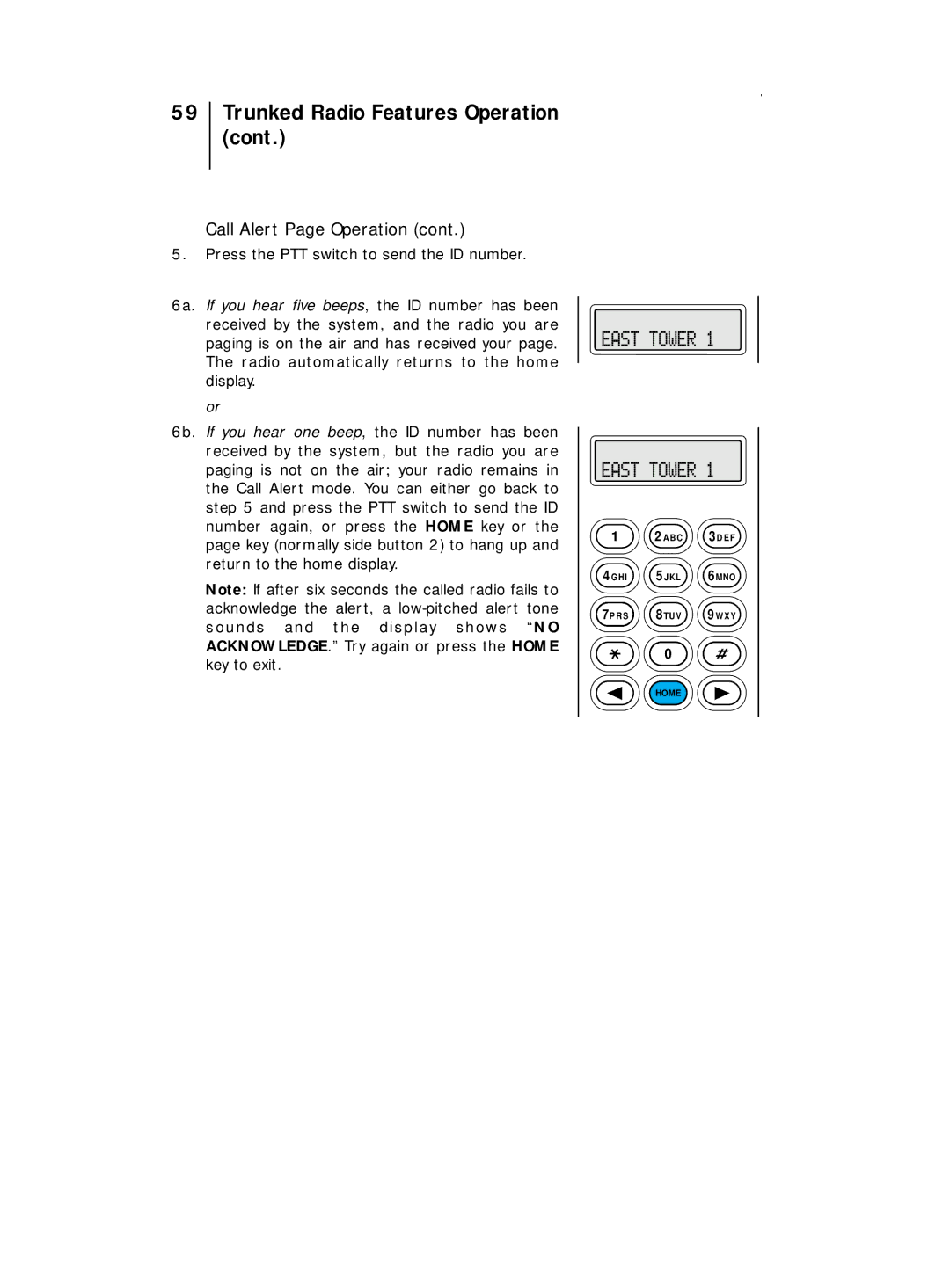 Motorola B7, B5 operating instructions Trunked Radio Features Operation 