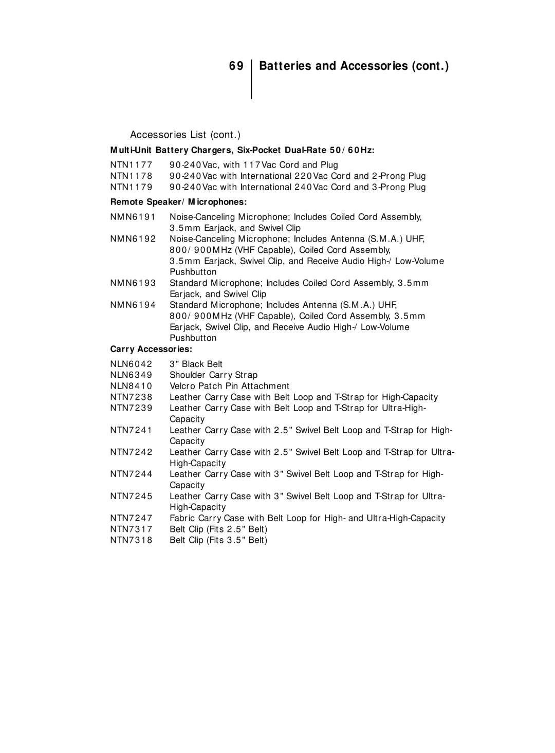 Motorola B7, B5 operating instructions Batteries and Accessories 