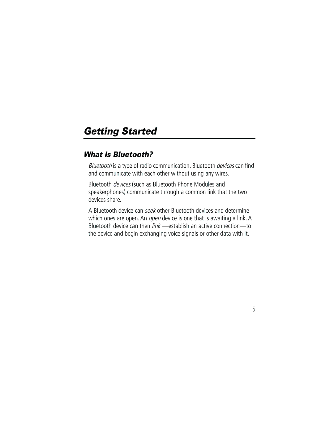 Motorola Bluetooth Module manual Getting Started, What Is Bluetooth? 