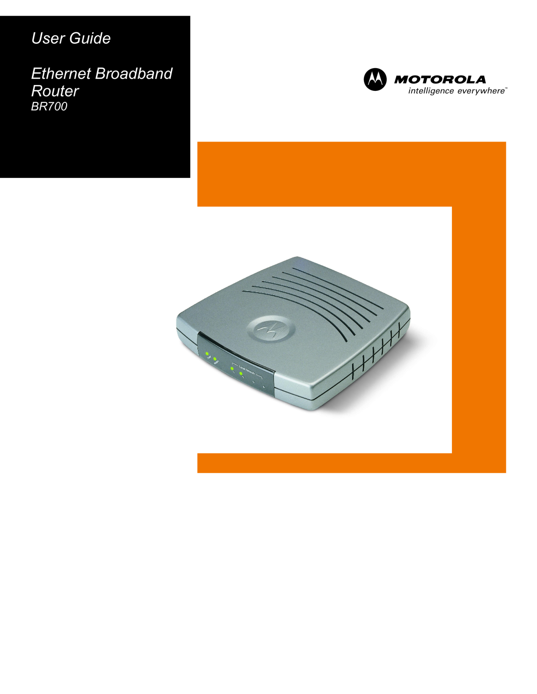 Motorola BR700 manual User Guide Ethernet Broadband Router 