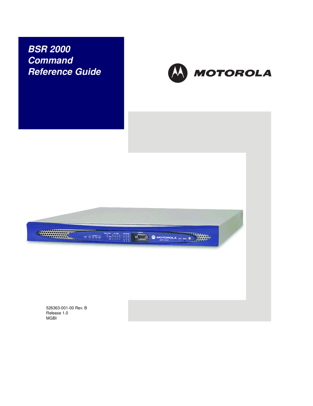 Motorola BSR 2000 manual BSR Command Reference Guide 