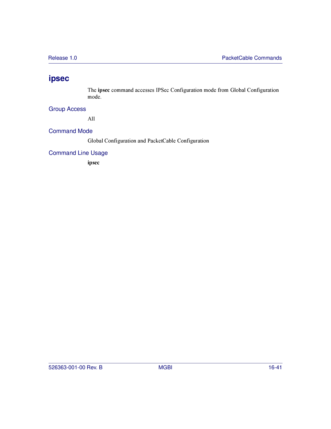 Motorola BSR 2000 manual Ipsec 