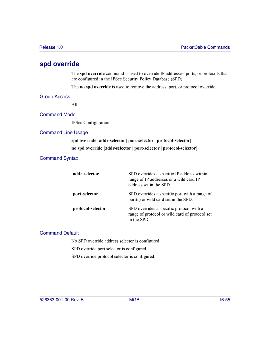 Motorola BSR 2000 manual Spd override, Addr-selector, Port-selector, Protocol-selector 