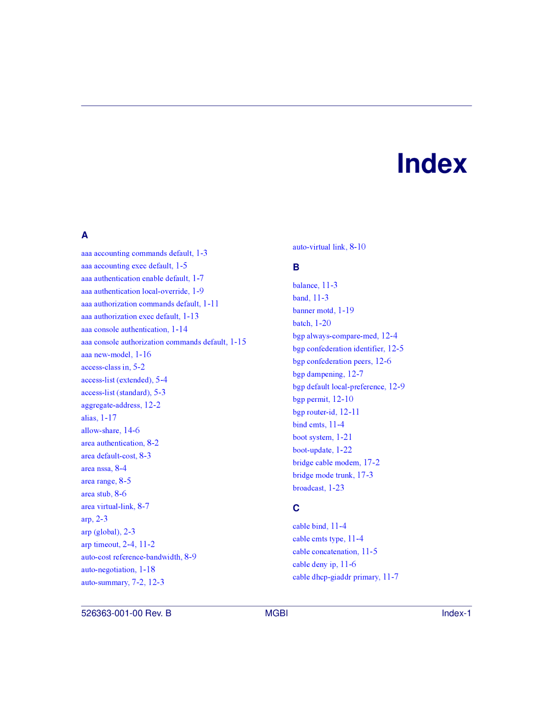 Motorola BSR 2000 manual Index 