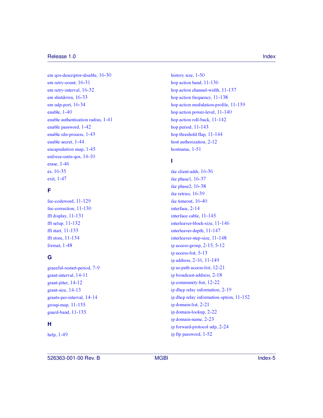 Motorola BSR 2000 manual Index-5 