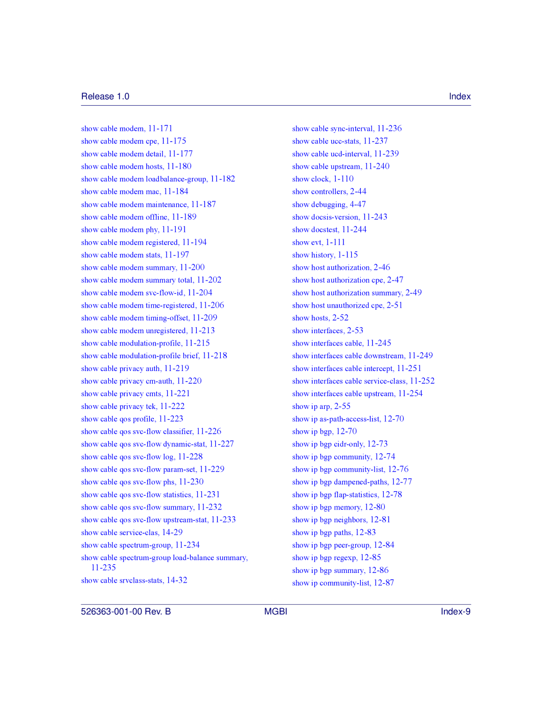 Motorola BSR 2000 manual Index-9 