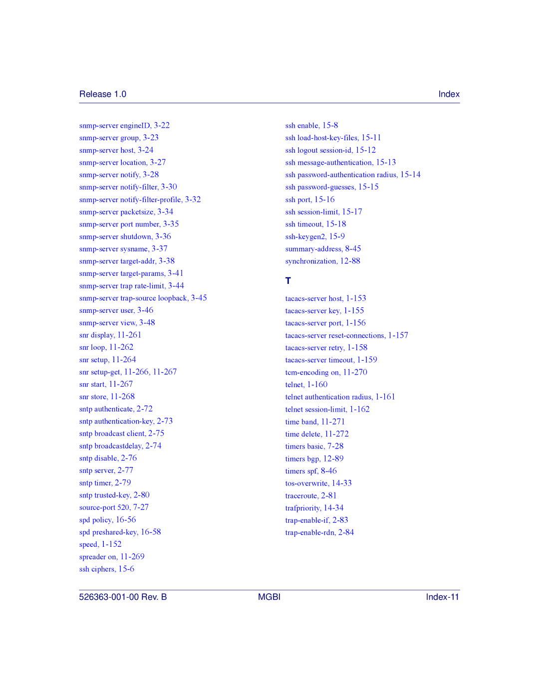 Motorola BSR 2000 manual Index-11 