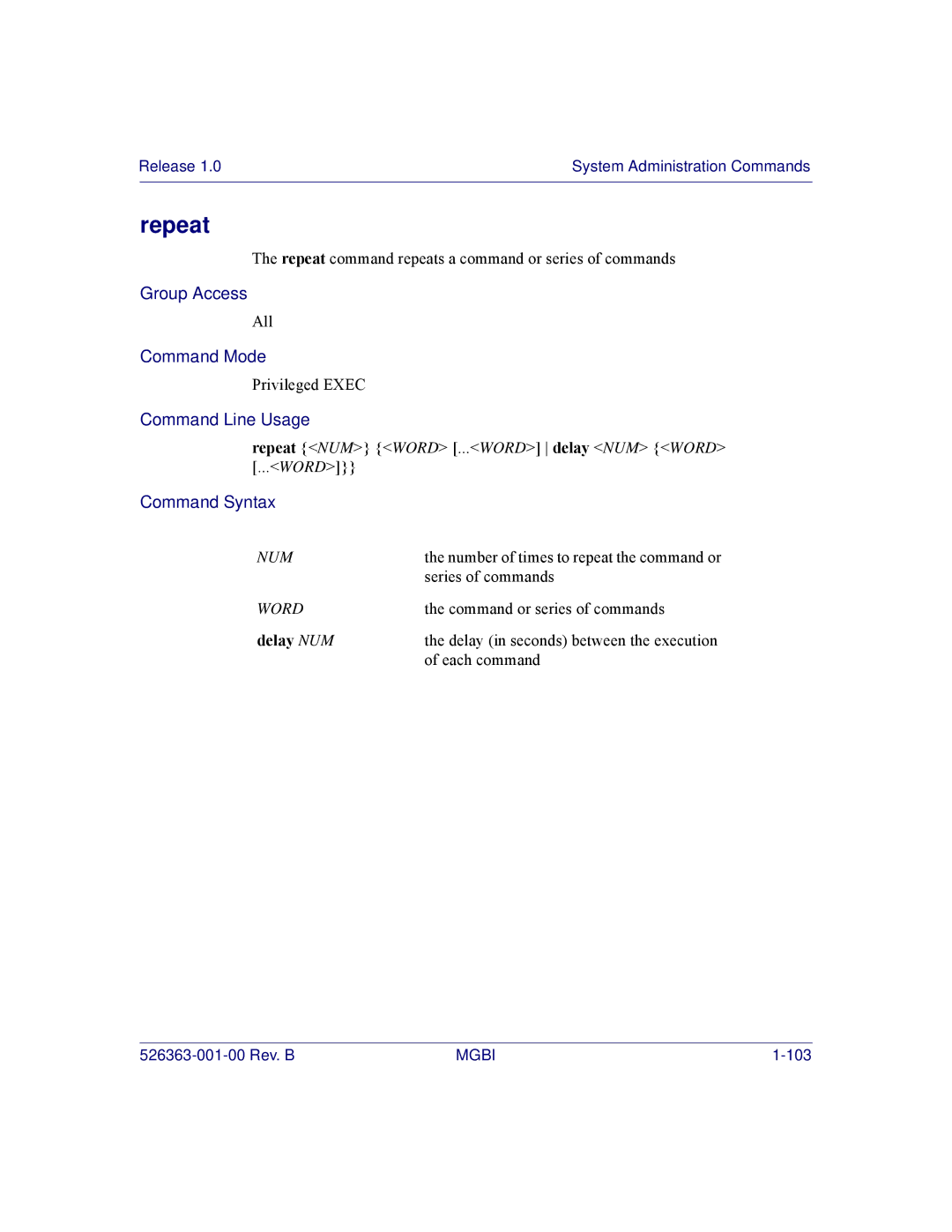 Motorola BSR 2000 manual Repeat, Delay NUM 