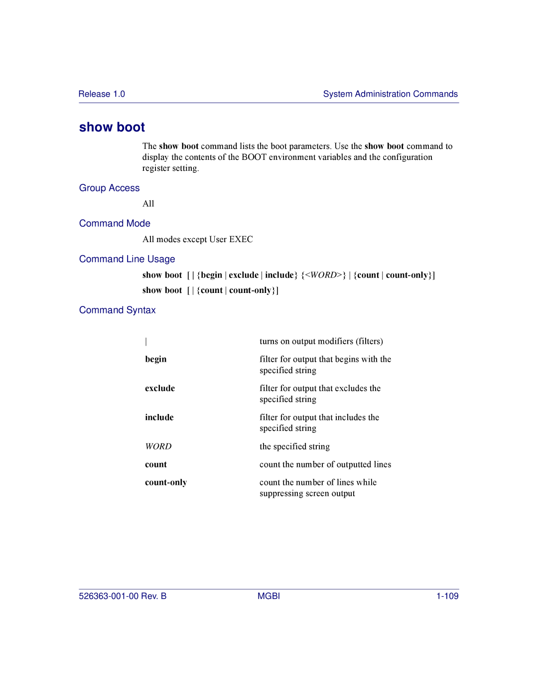 Motorola BSR 2000 manual Show boot 