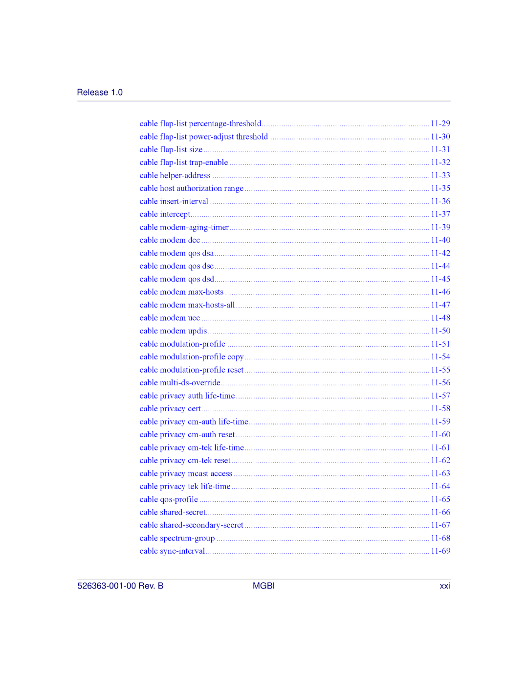 Motorola BSR 2000 manual Xxi 