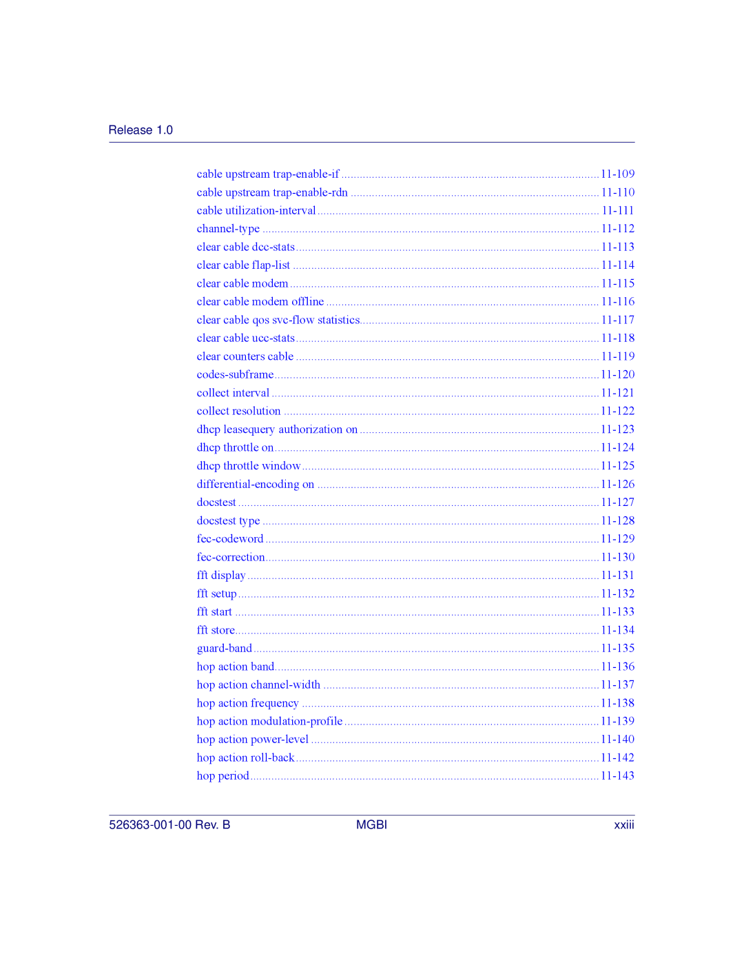 Motorola BSR 2000 manual Xxiii 