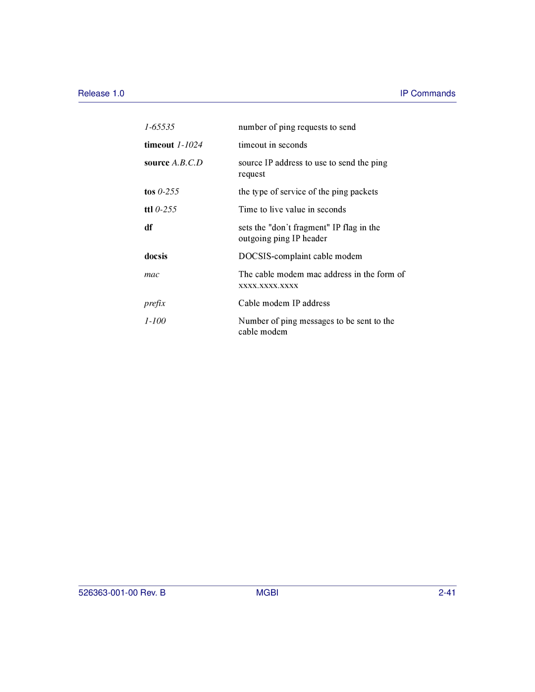 Motorola BSR 2000 manual Source A.B.C.D, Docsis 