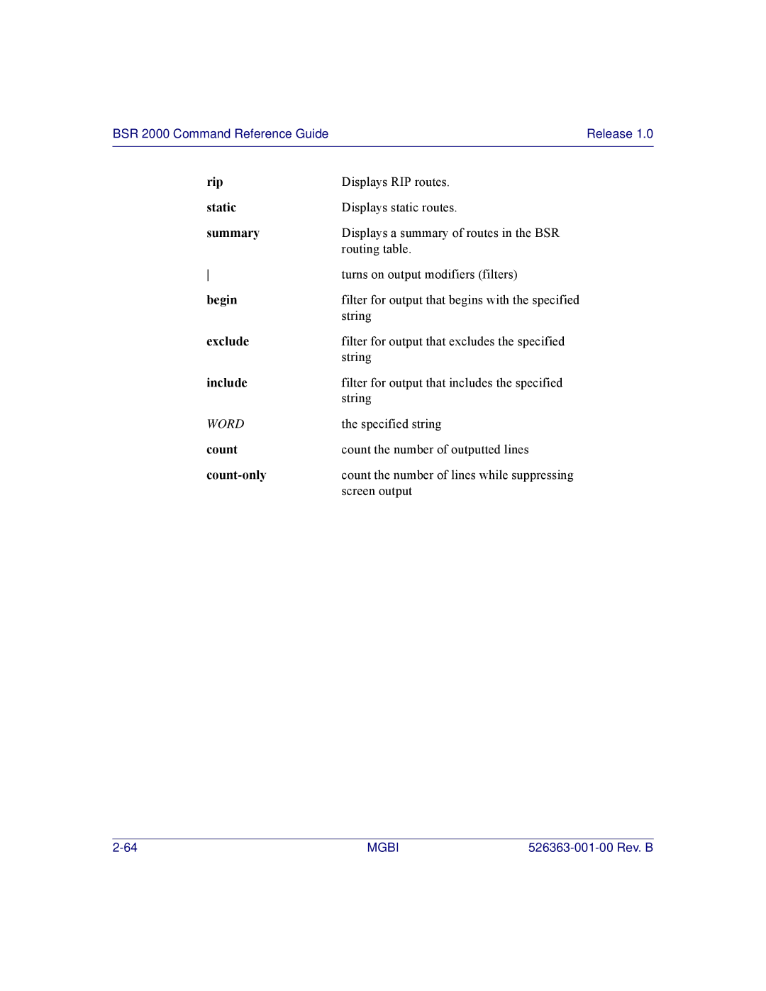 Motorola BSR 2000 manual Rip, Static 