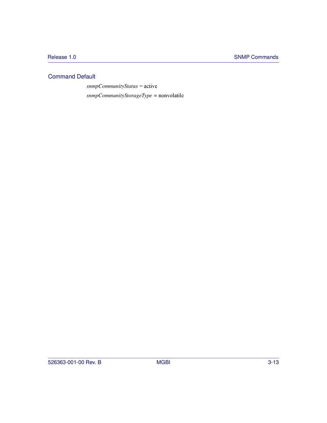 Motorola BSR 2000 manual Command Default 