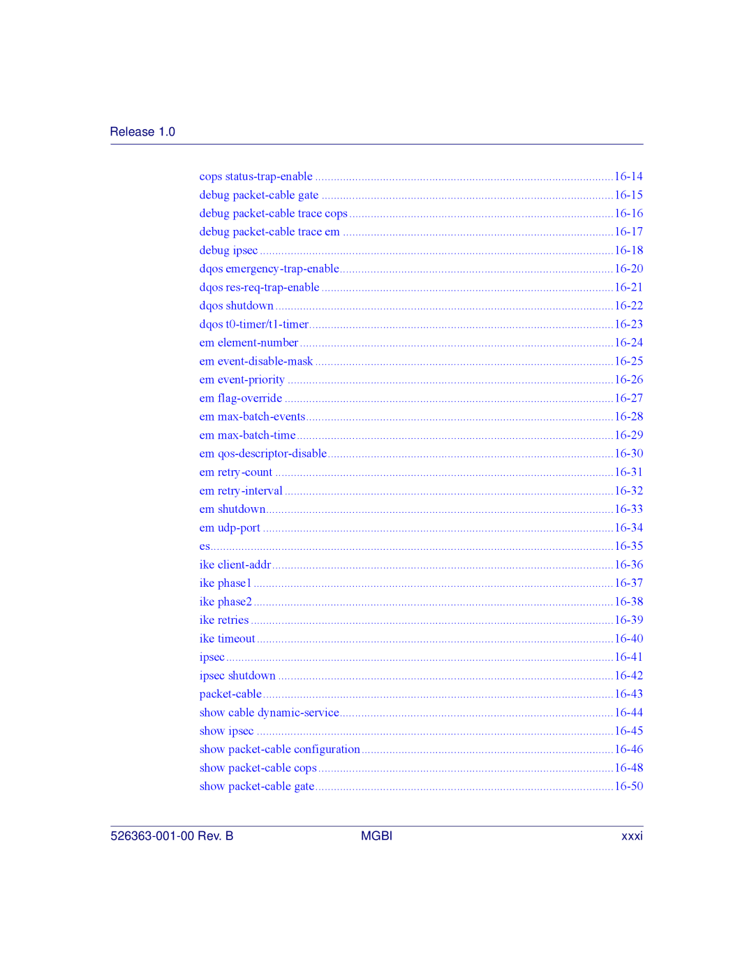 Motorola BSR 2000 manual Xxxi 