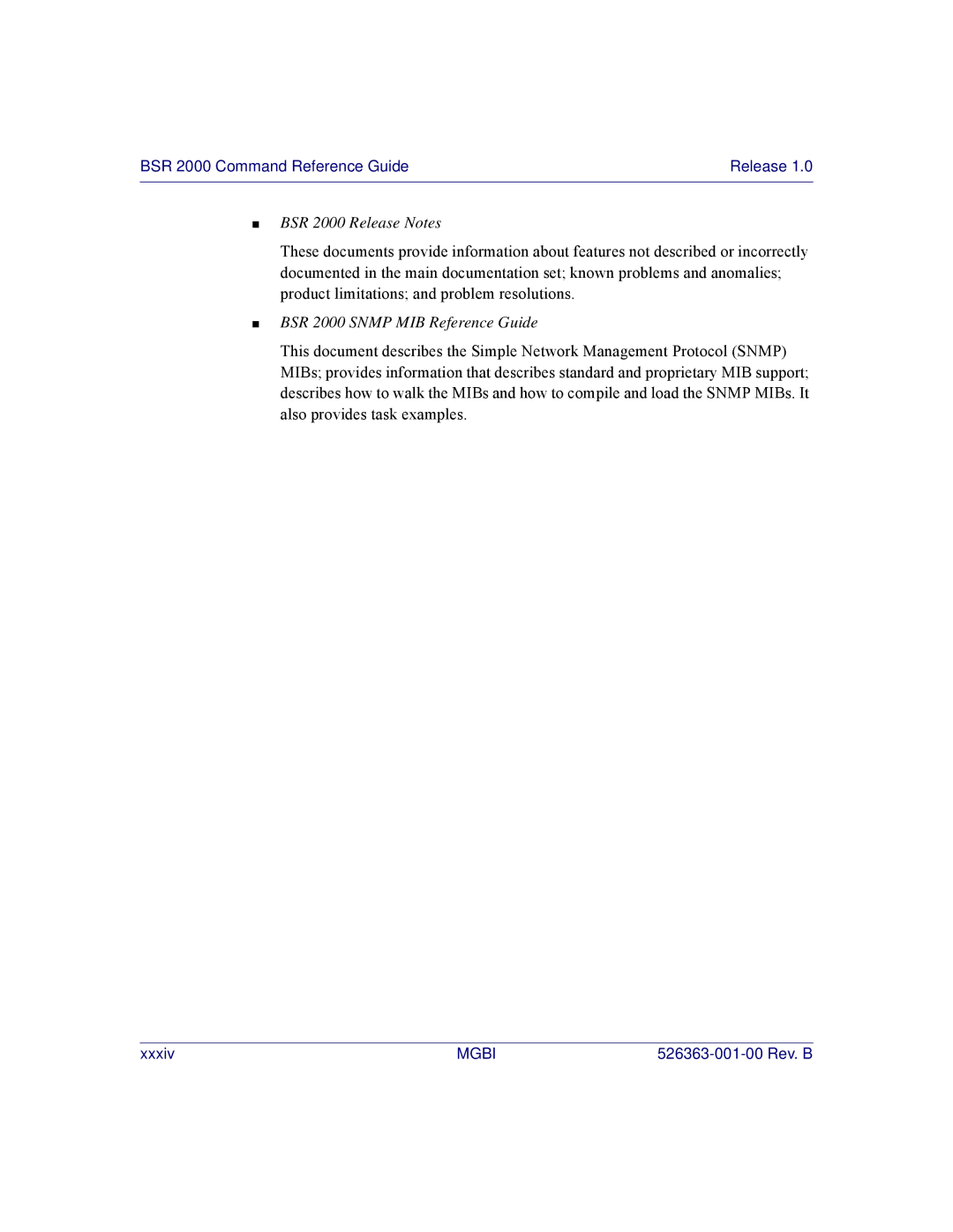 Motorola manual BSR 2000 Release Notes 