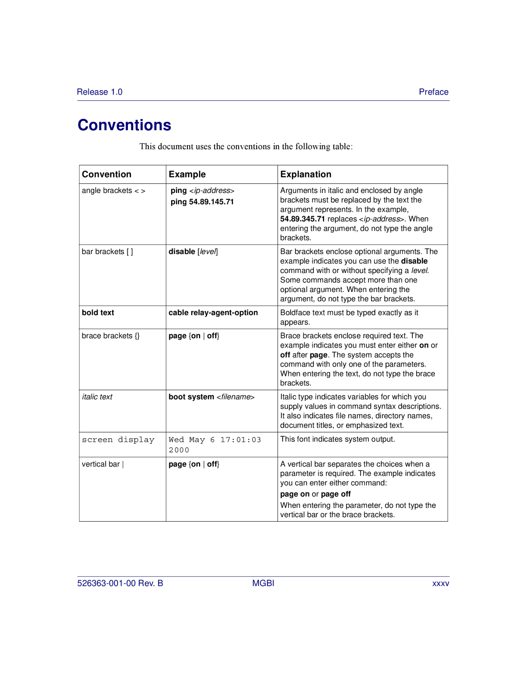 Motorola BSR 2000 manual Conventions 