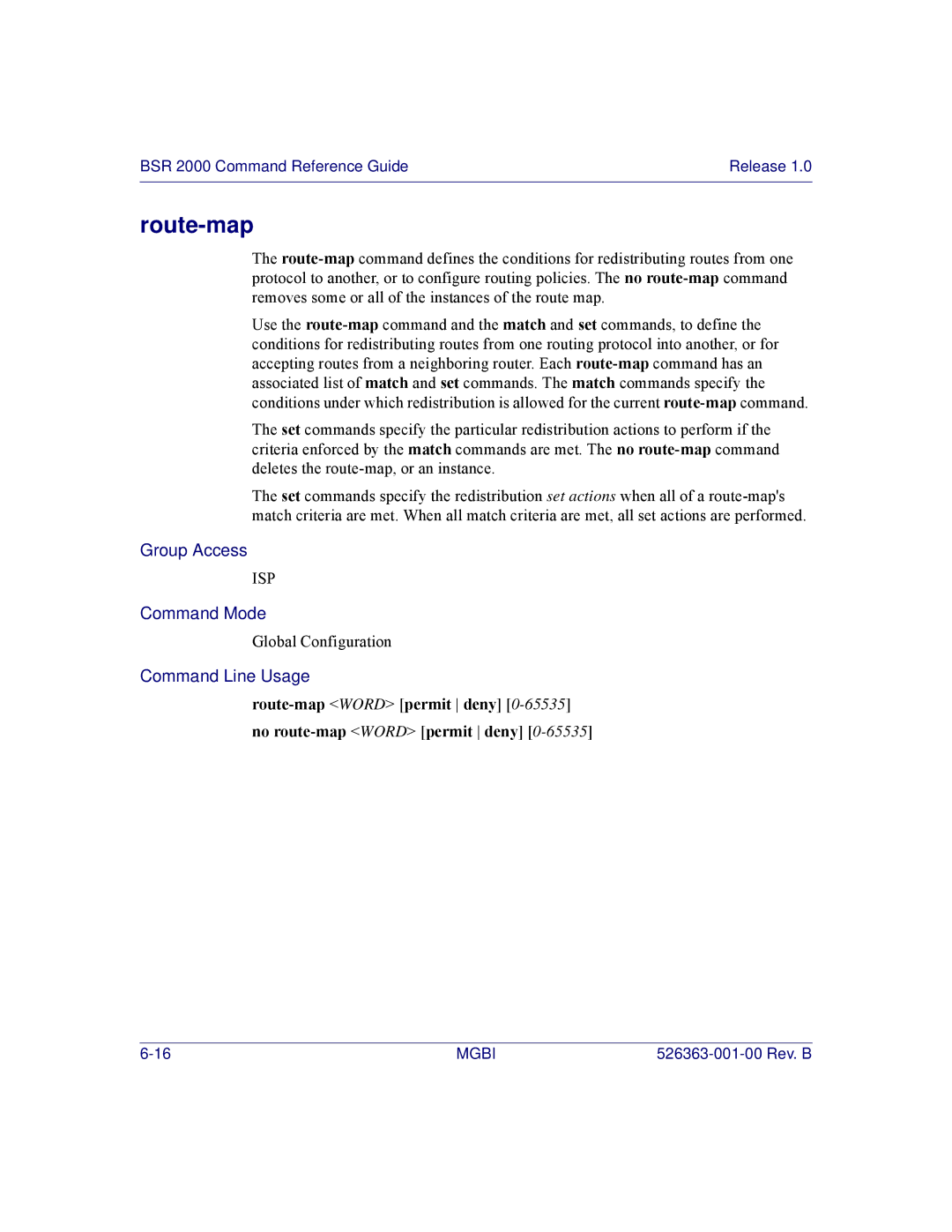 Motorola BSR 2000 manual Route-map 