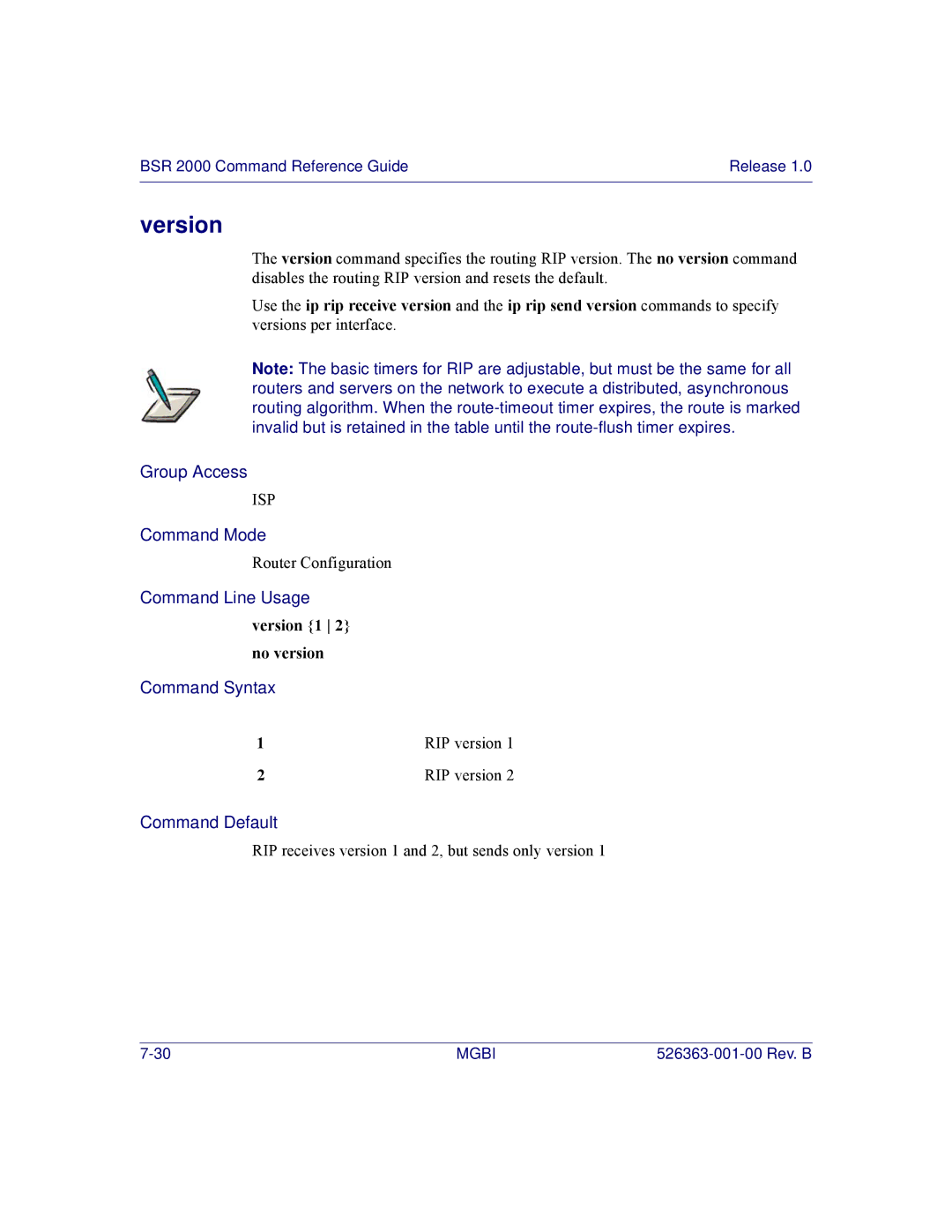 Motorola BSR 2000 manual Version 1 2 no version 