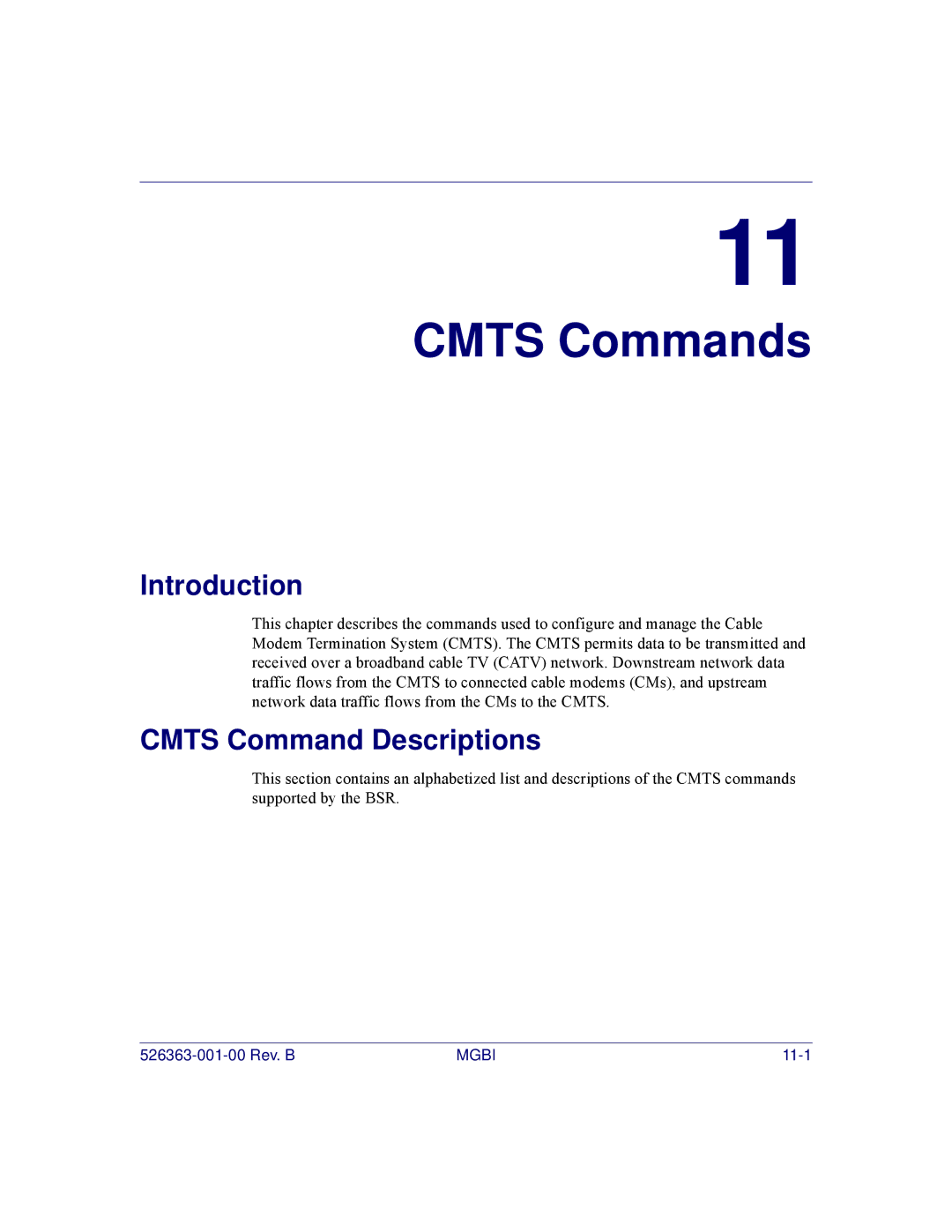 Motorola BSR 2000 manual Cmts Commands 