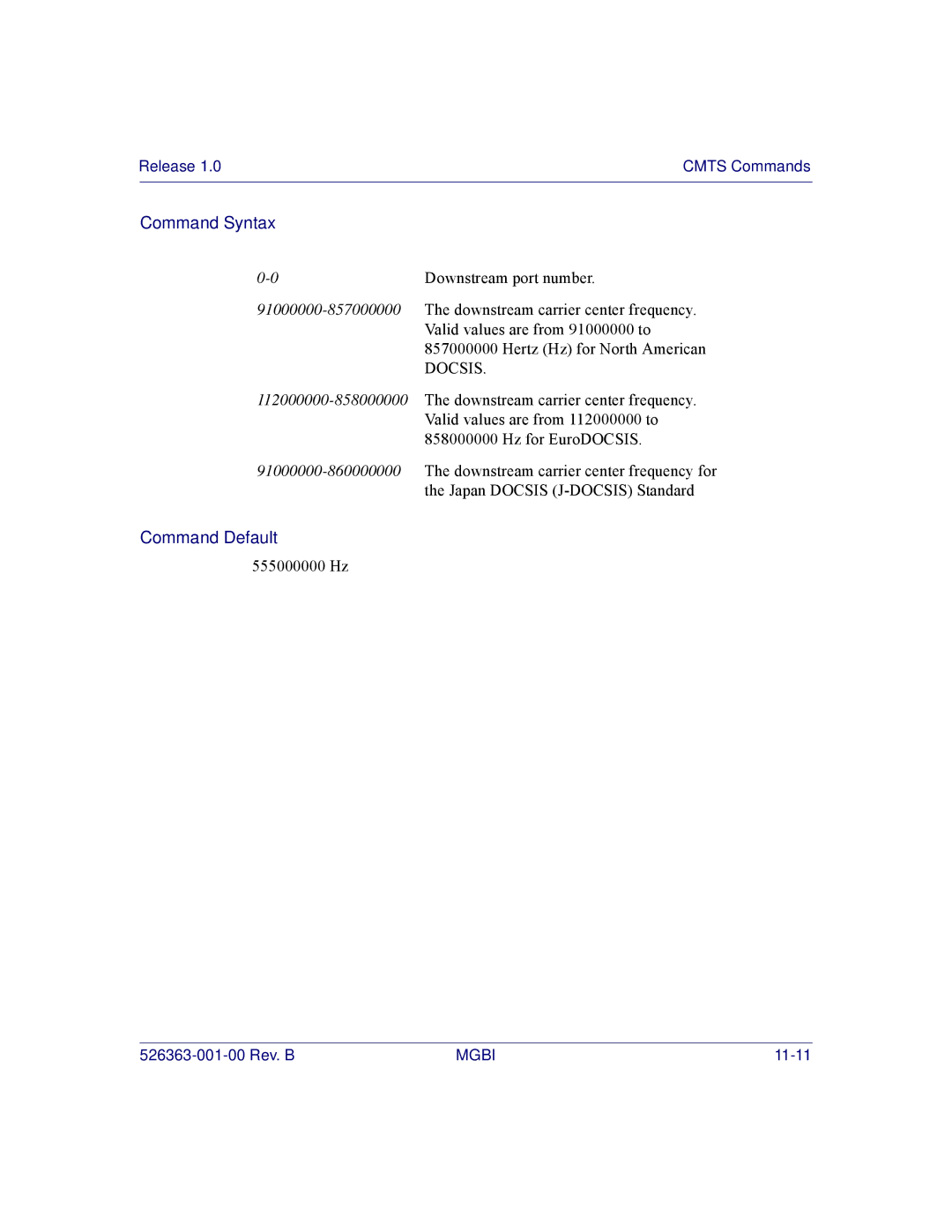 Motorola BSR 2000 manual Docsis 