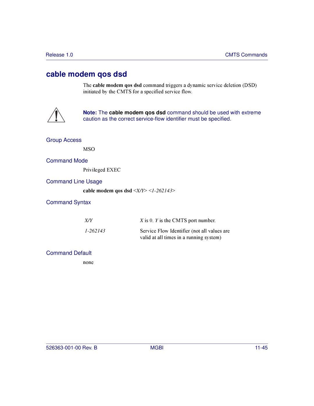 Motorola BSR 2000 manual Cable modem qos dsd X/Y 