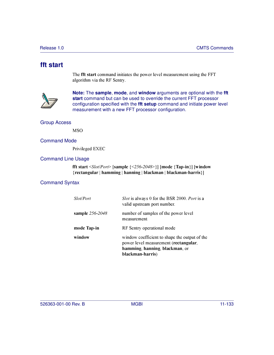 Motorola BSR 2000 manual Fft start 