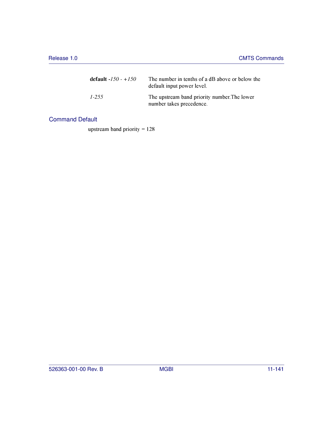 Motorola BSR 2000 manual Default -150 +150 