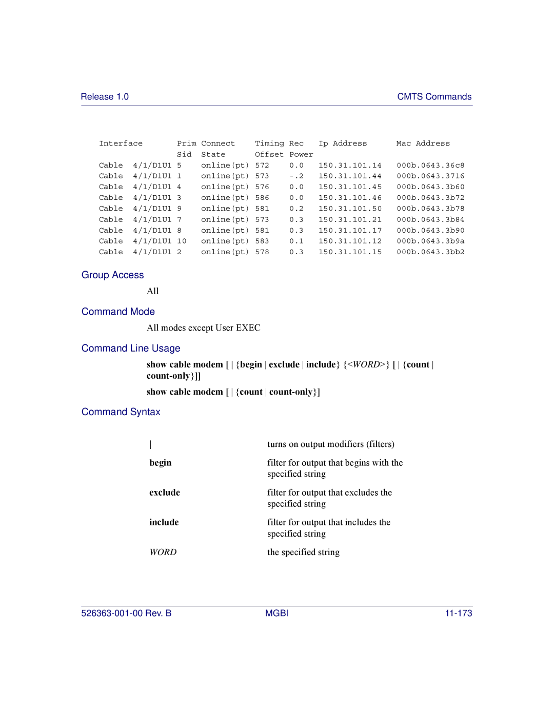 Motorola BSR 2000 manual 11-173 