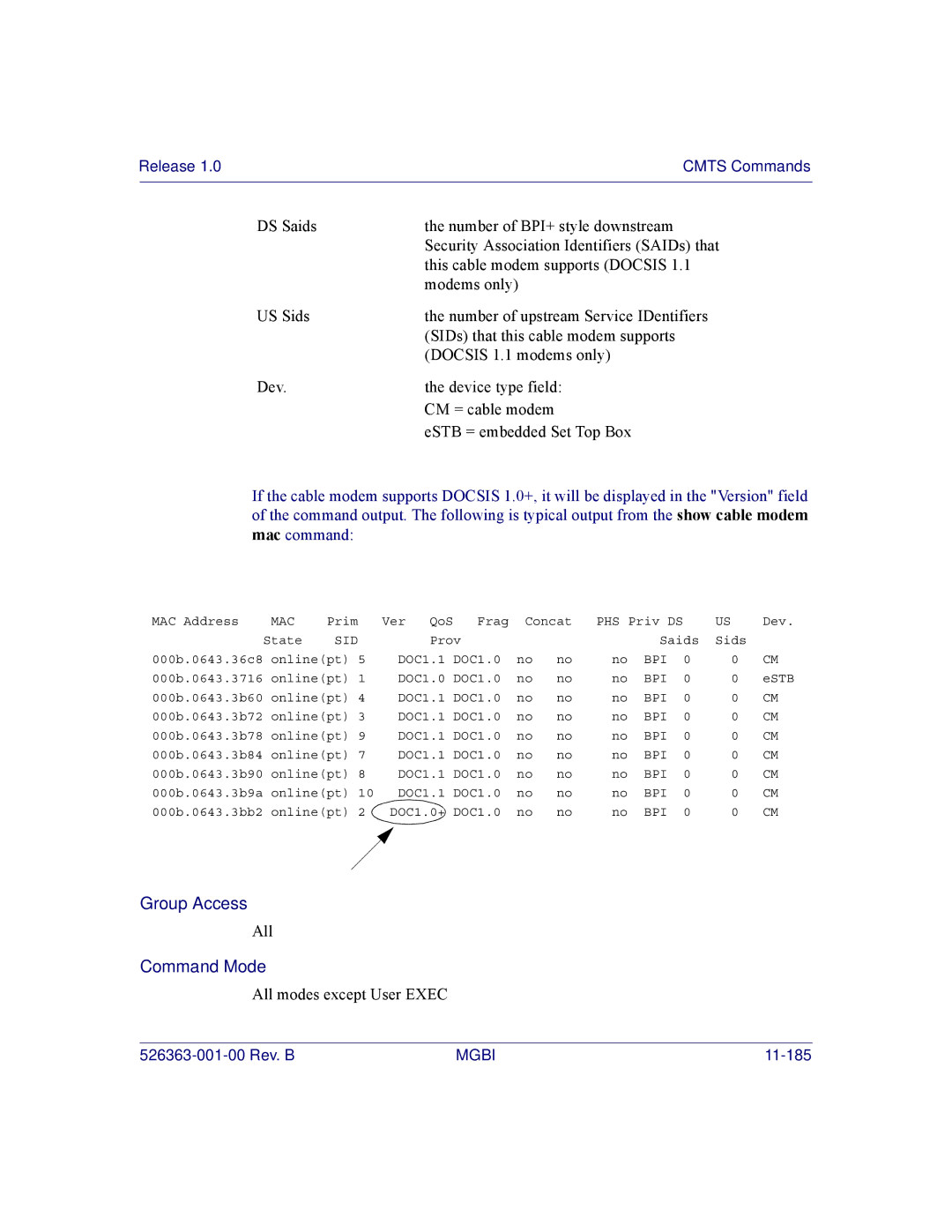 Motorola BSR 2000 manual 11-185 