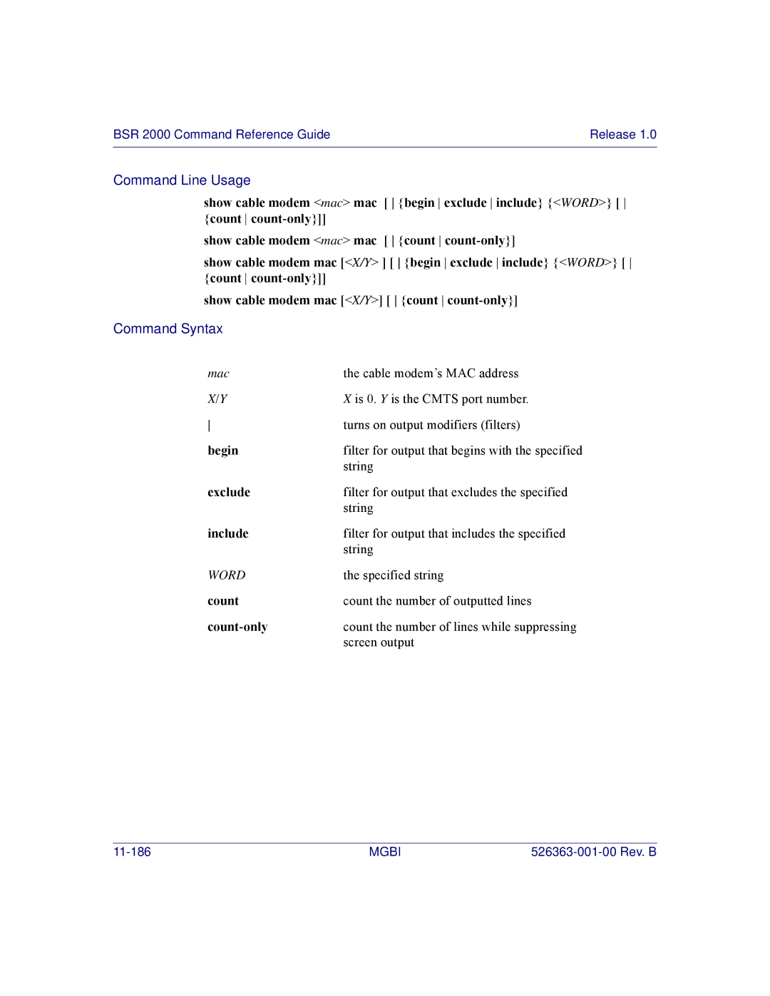 Motorola BSR 2000 manual 11-186 