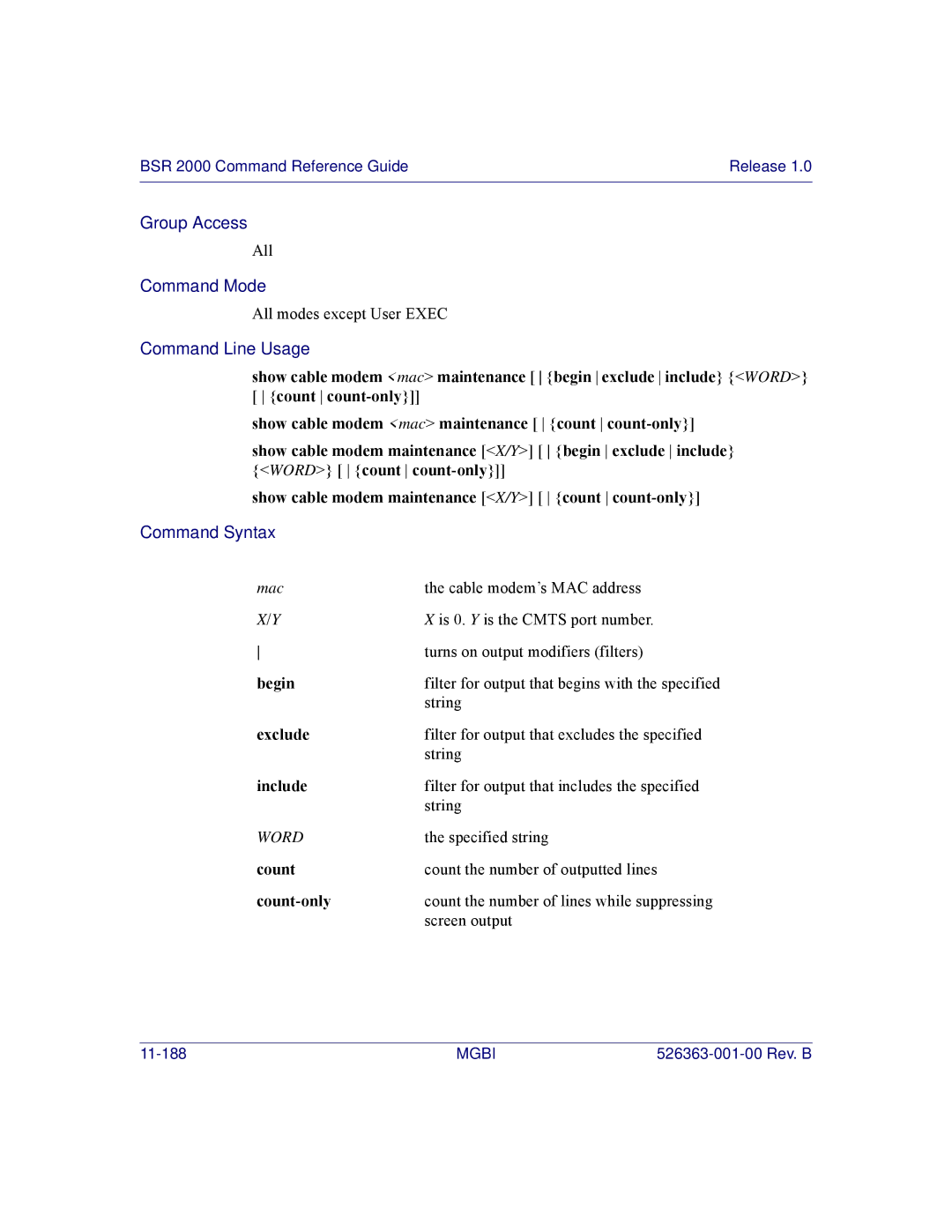 Motorola BSR 2000 manual 11-188 