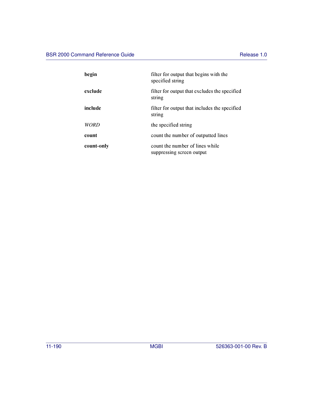 Motorola BSR 2000 manual 11-190 