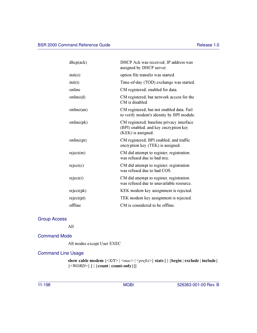 Motorola BSR 2000 manual 11-198 