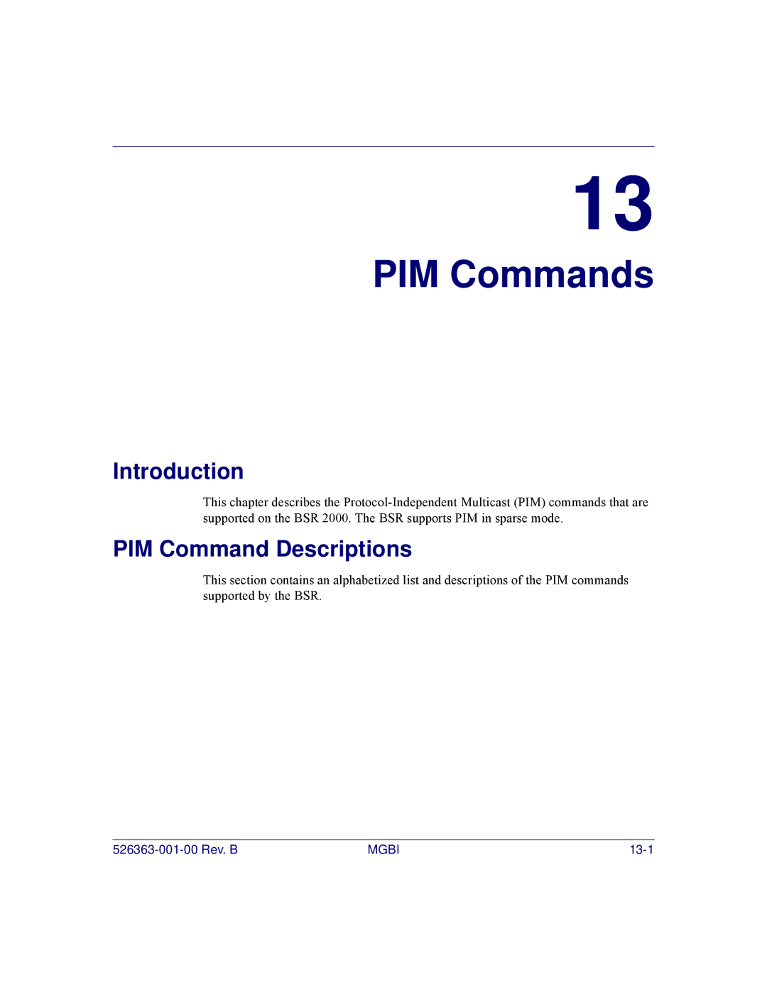 Motorola BSR 2000 manual PIM Commands 