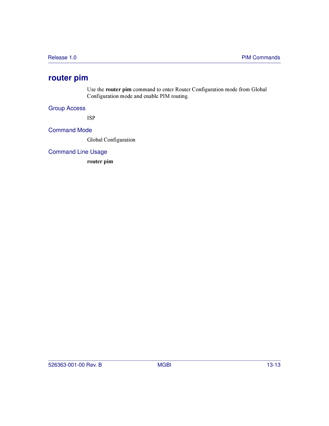 Motorola BSR 2000 manual Router pim 