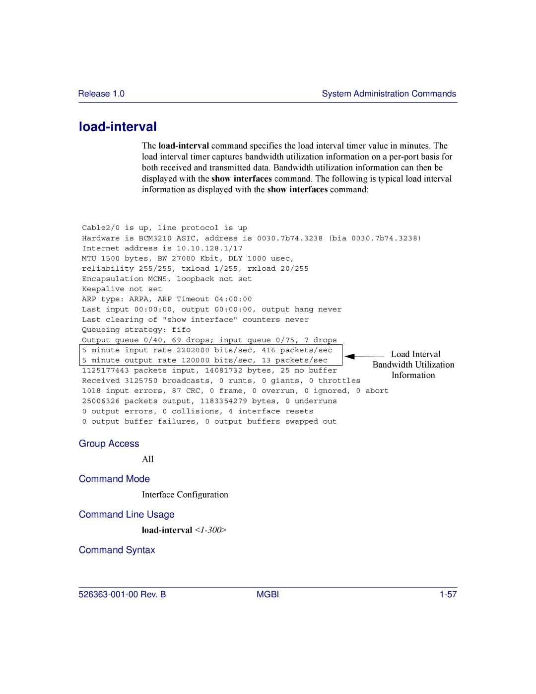 Motorola BSR 2000 manual Load-interval 