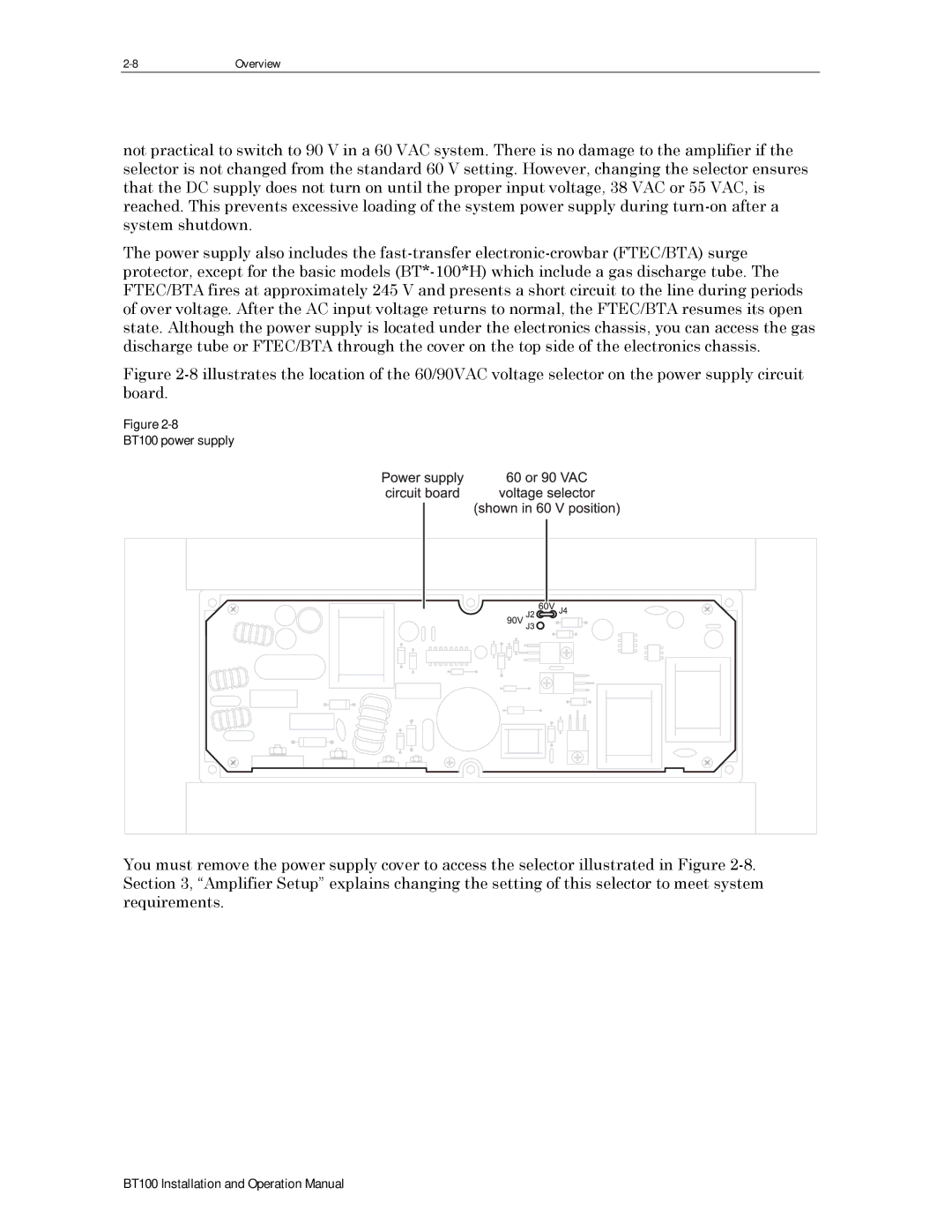 Motorola operation manual BT100 power supply 