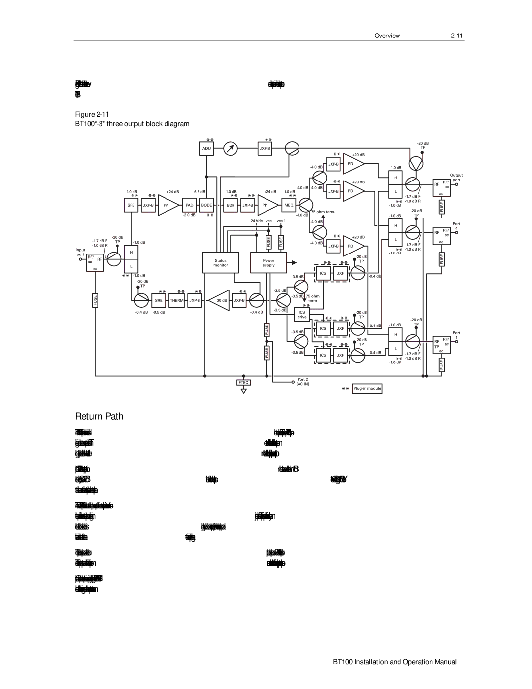 Motorola BT100 operation manual Return Path 