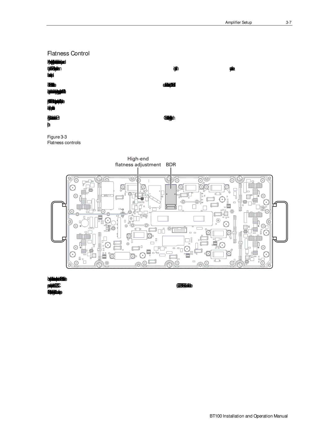 Motorola BT100 operation manual Flatness Control 