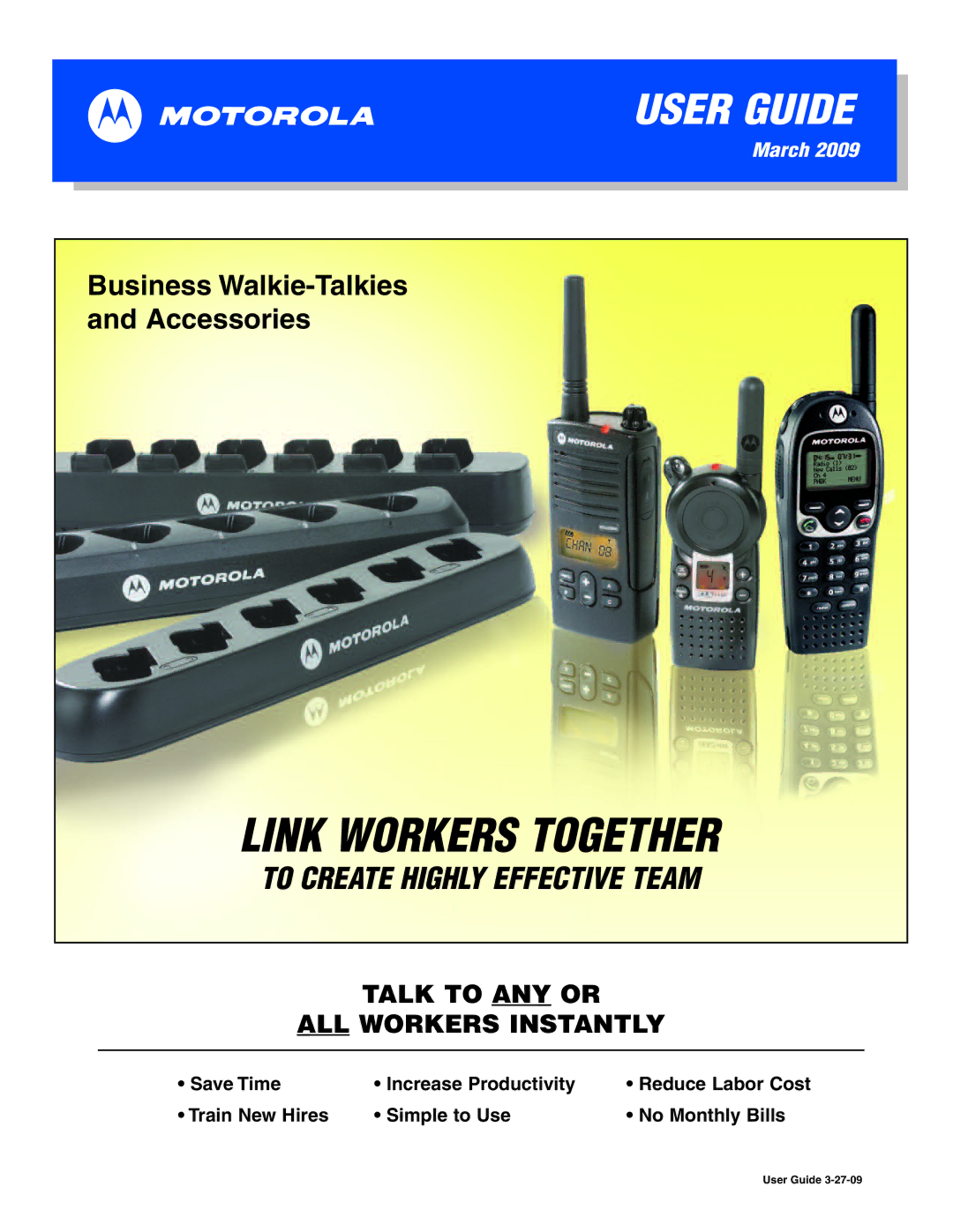 Motorola Business Walkie-Talkies and Accessories manual Link Workers Together 