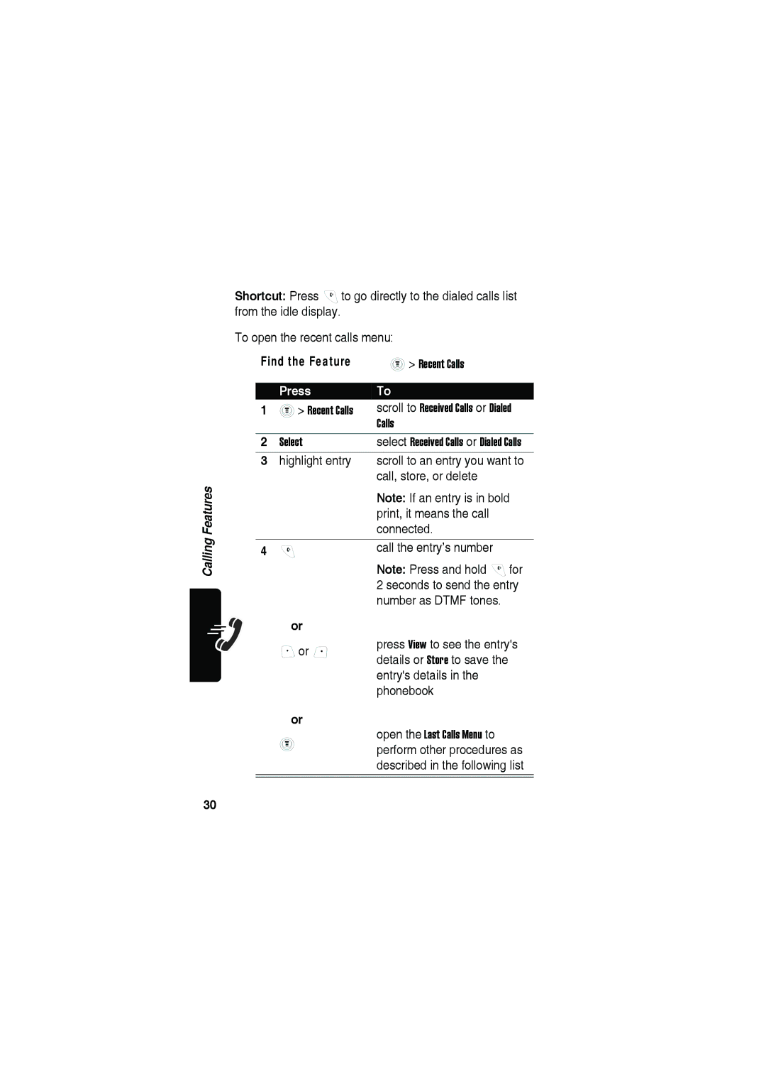 Motorola C115 manual Highlight entry 