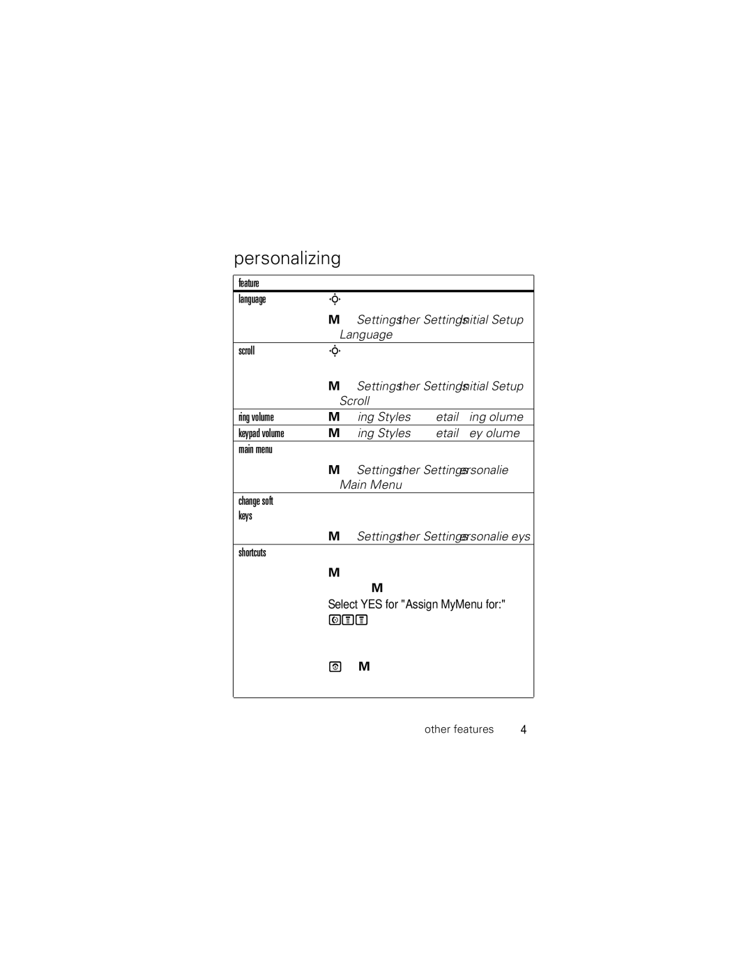 Motorola C118 manual Personalizing 