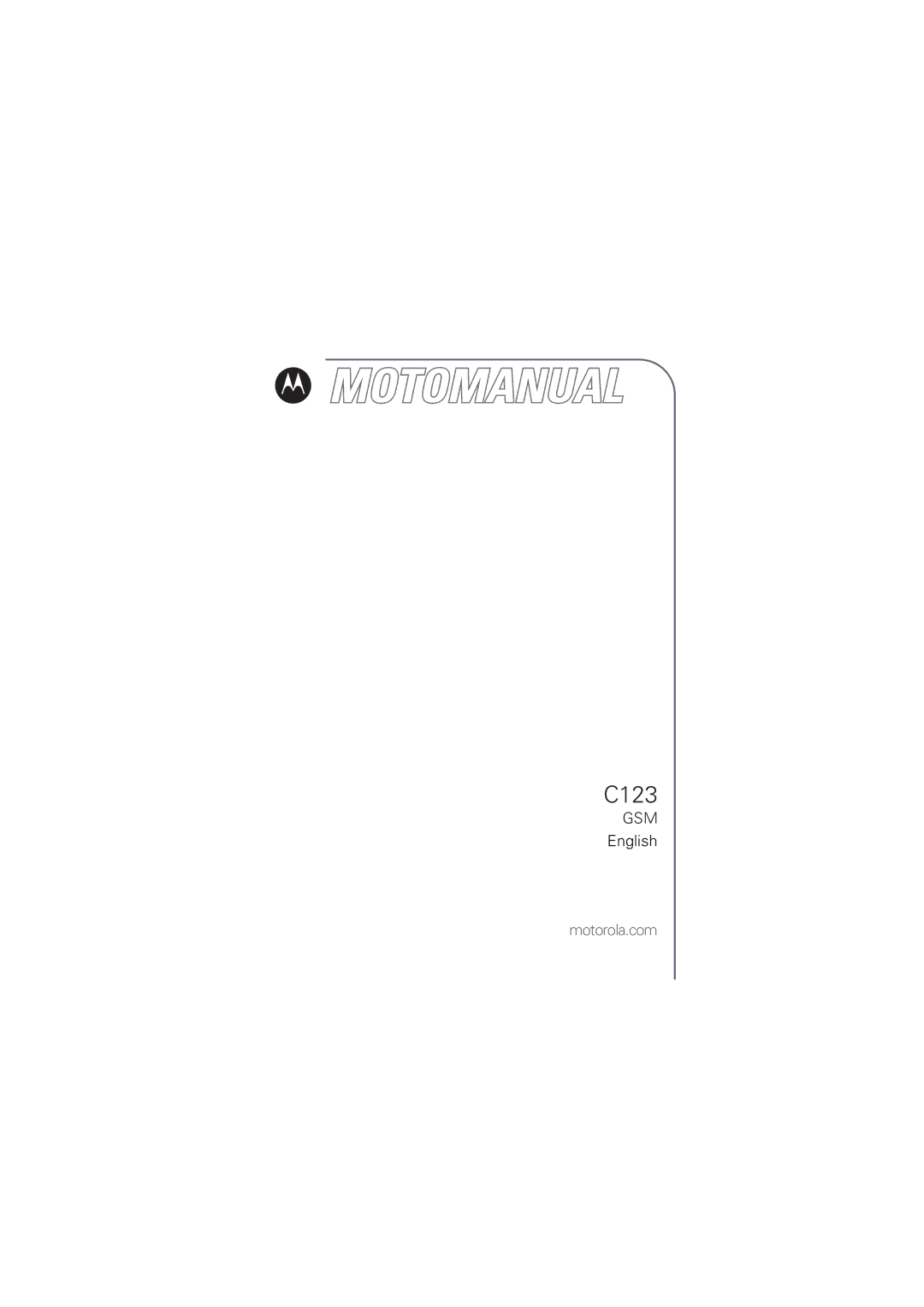 Motorola C123 manual 