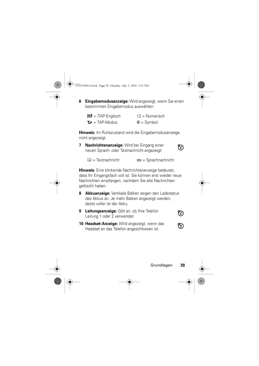 Motorola C140 manual 12 = Numerisch 