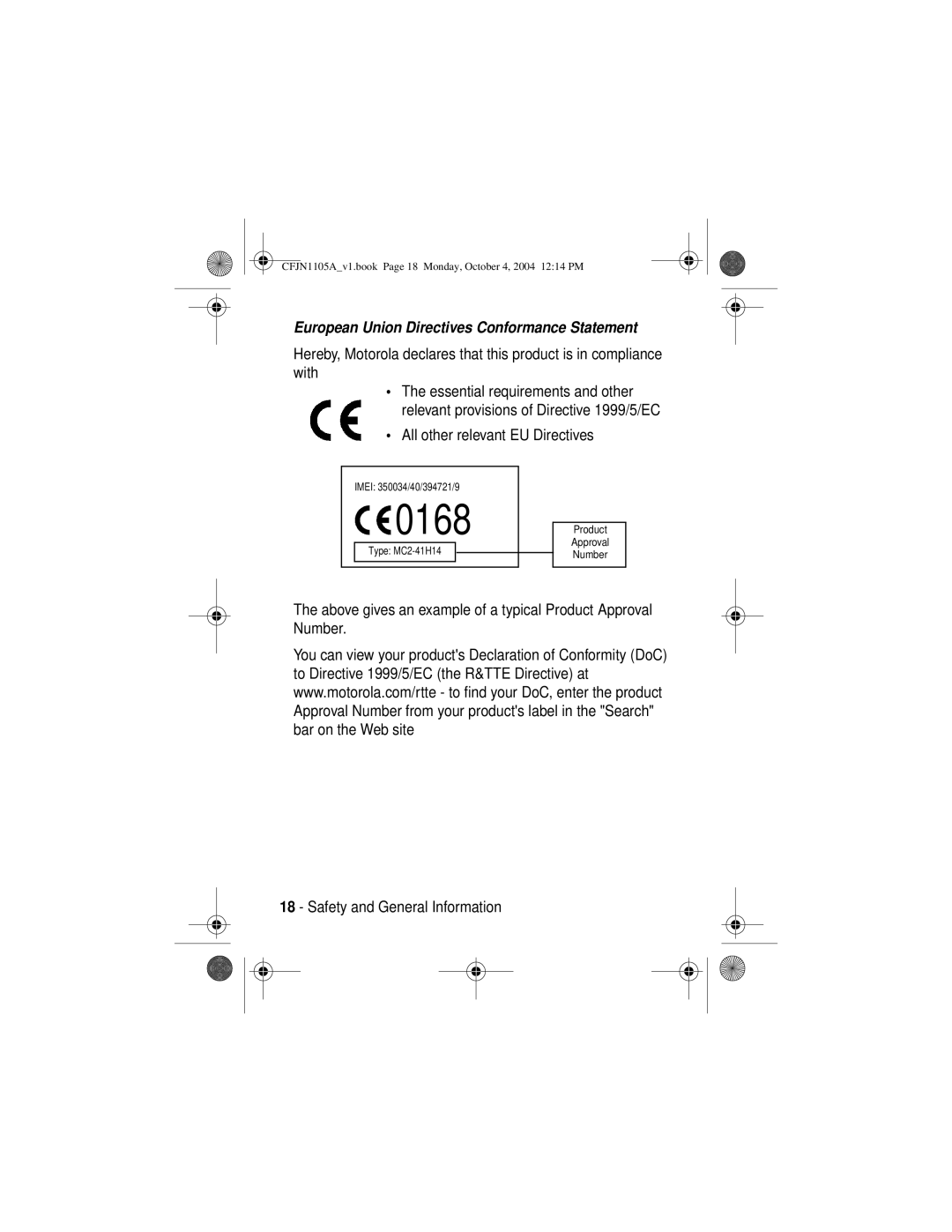 Motorola C156, C155 manual 0168 